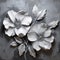 Decorative Relief: Two White Flowers In Dramatic Shading