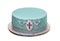 Decorative, religious cake for baptism for a boy.