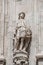 Decorative Religious figure at facade of the Cathedral of Milano, Milan, Italy