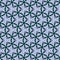 Decorative retro border continuous pattern in blue hexagonal elements
