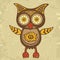 Decorative retro style owl