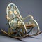Decorative Rocking Chair With Cinema4d Rendered Style