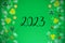 Decorative Saint Patrick's Day, Green Flat Lay, Text 2023