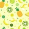 Decorative seamless background of fruits and elementsasic RGB