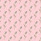 Decorative seamless nature pattern with simple little ear of wheat elements. Pastel pink background