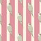 Decorative seamless pattern with grey doodle parrot print. Pink striped background. Pet cute backdrop