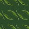 Decorative seamless pattern with hand drawn green palm foliage shapes. Botany jungle backdrop