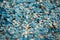 Decorative shell texture, blue fractions