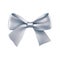 Decorative silver ribbon bow