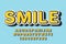 Decorative smile Font and Alphabet vector
