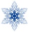 Decorative Snowflake Ornament Vector