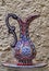 Decorative souvenir Hand drawn wine pitcher decoration.