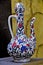 Decorative souvenir hand drawn wine pitcher decoration.