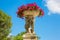 Decorative statue with a vase for flowers in Luxembourg Gardens