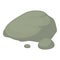 Decorative stone icon isometric vector. Large gray smooth decorative stone icon