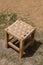 Decorative stool as a furniture item in view