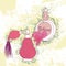 Decorative stylish illustration perfume bottles