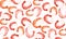 Decorative stylish shrimp seamless pattern.