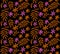 Decorative stylized simple tropical floral pattern