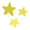 Decorative, stylized stars of yellow color with an ornament