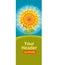 Decorative stylized sunflower poster template.