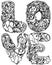 Decorative text love and flower ornament. Graphic illustration text love.
