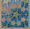 Decorative tile with traditional oriental ornaments and floral, geometrical motifs
