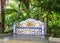 Decorative tiled bench in Alameda Park, Marbella, province Malaga, Andalusia