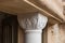 Decorative top of a column in a monastery of St. George Hosevit Mar Jaris in Wadi Kelt near Mitzpe Yeriho in Israel