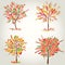 Decorative tree from mosaic. Thanksgiving