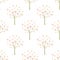 Decorative trees background Decorative trees seamless pattern.