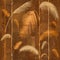 Decorative tropical botanical leaves - Interior wallpaper - wooden texture