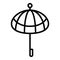 Decorative umbrella icon, outline style