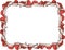 Decorative vector christmas frame from sketches various Santa Claus hats