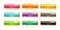 Decorative vector colorful long buttons set.