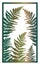 Decorative vertical frame with fern leaves. File for cutting and decoration