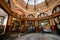 Decorative Victorian shopping mall domed circular atrium interior space of historic Block Arcade in Melbourne CBD, Australia