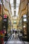 Decorative Victorian shopping mall interior atrium of historic Royal Arcade in Melbourne CBD, Australia