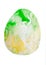 Decorative water color green and yellow easter egg