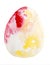 Decorative water color red and yellow easter egg