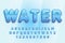 Decorative water Font and Alphabet vector