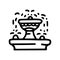 decorative water fountain line vector doodle simple icon