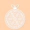 Decorative white lace Christmas ball toy