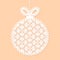 Decorative white lace Christmas ball toy