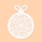 Decorative white lace Christmas ball toy