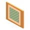 Decorative window icon, isometric style