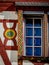 Decorative windows in Benkastel-Kues, Mosel Valley, Germany