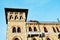 Decorative windows in Piazza S. Vito, in Treviso, Italy