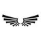 Decorative wings icon, simple style