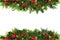 Decorative Winter and Christmas Floral Border